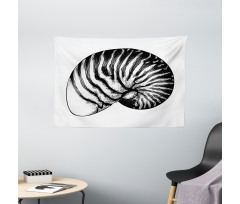 Vintage Sea Shell Wide Tapestry