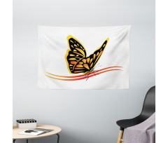 Delicate Spring Moth Art Wide Tapestry