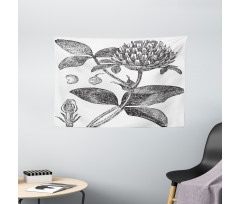 Nostalgic Flower Art Wide Tapestry