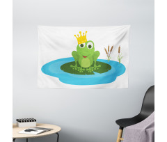 Prince Animal Big Leaf Pond Wide Tapestry