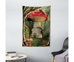 Mushroom Magic Forest Tapestry