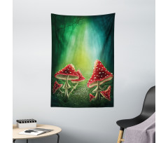 Mysterious Mushrooms Tapestry