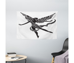 Woman with Wings Wide Tapestry