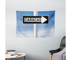 Caracas Lettering Sign Wide Tapestry