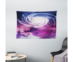 Cosmic Swirling Pattern Wide Tapestry