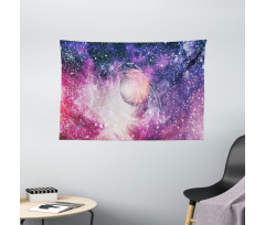 Vivid Galactic Art Wide Tapestry