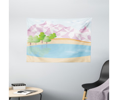 Polygonal Mountain Wide Tapestry