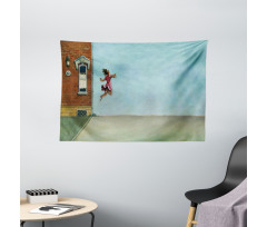 Life Contrast Art Wide Tapestry