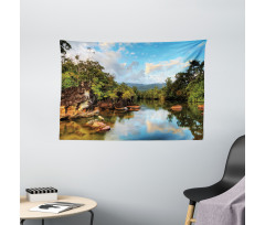 View of Jungle River Wide Tapestry