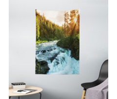 Sunrise Springtime Pines Tapestry