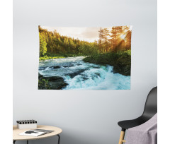 Sunrise Springtime Pines Wide Tapestry