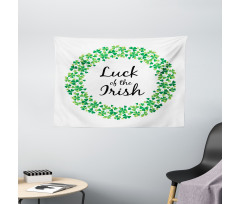 Clover Wreath Wide Tapestry