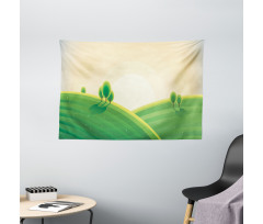 Rural Landscape Hills Wide Tapestry