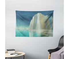 Graphic Frigid by the Sea Wide Tapestry