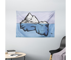 Ice Below and Above Water Wide Tapestry