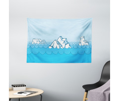 Frosty Elements Floating Wide Tapestry