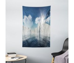 Fluffy Clouds Sunbeams Tapestry