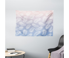 Summer Tropic Fan Palm Leaves Wide Tapestry