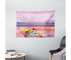 Abstract Fine Artwork Wide Tapestry