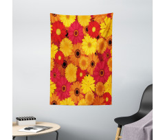 Warm Tones Flowers Tapestry