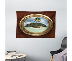 View of Deserted Island Wide Tapestry
