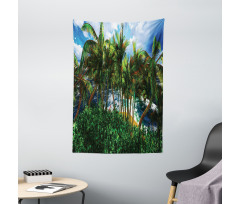 Hawaii Island Palm Tree Tapestry