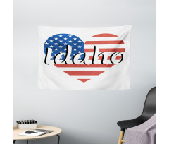 Heart Shaped USA Flag State Wide Tapestry