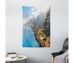 Island Sunshine Panorama Tapestry