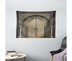Aged Gate Geometric Wide Tapestry