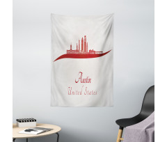 Calligraphic Modern Skyline Tapestry