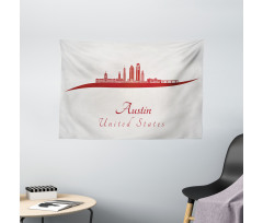 Calligraphic Modern Skyline Wide Tapestry