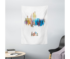 Typographic Paint Splatters Tapestry