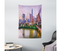 Urban Scene Image and River Tapestry