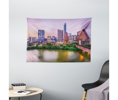 Urban Scene Image and River Wide Tapestry