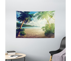 Palm Trees and Ocean Photo Wide Tapestry