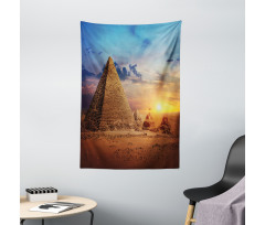 Desert and Pyramids Dusk Tapestry