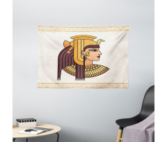 Ancient Woman Character Wide Tapestry