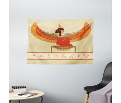 Historical Myth Woman Wing Wide Tapestry