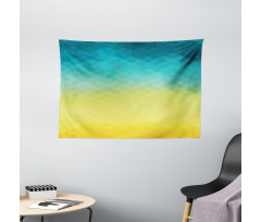 Polygonal Color Changes Wide Tapestry