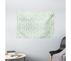 Adorably Dinosaur Cartoon Wide Tapestry