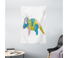 Prehistoric Animal Cartoon Tapestry