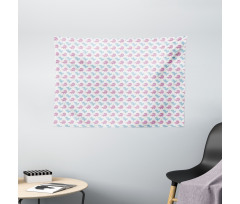 Pastel Nursery Theme Wide Tapestry