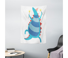 T-Rex Cartoony Art Nursery Tapestry