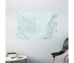 Pattern with Flower Stem Wide Tapestry