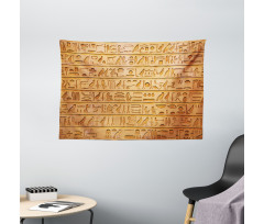 Hieroglyphs Composition Wide Tapestry