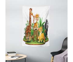 Colorful Forest Wildlife Tapestry