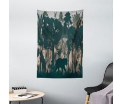 Spooky Forest and Animals Tapestry