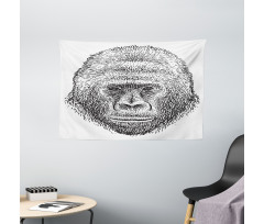 Wild Animal Portrait Wide Tapestry