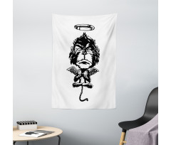 Angelic Monkey with Wings Tapestry