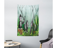 Orangutans in a Forest Tapestry